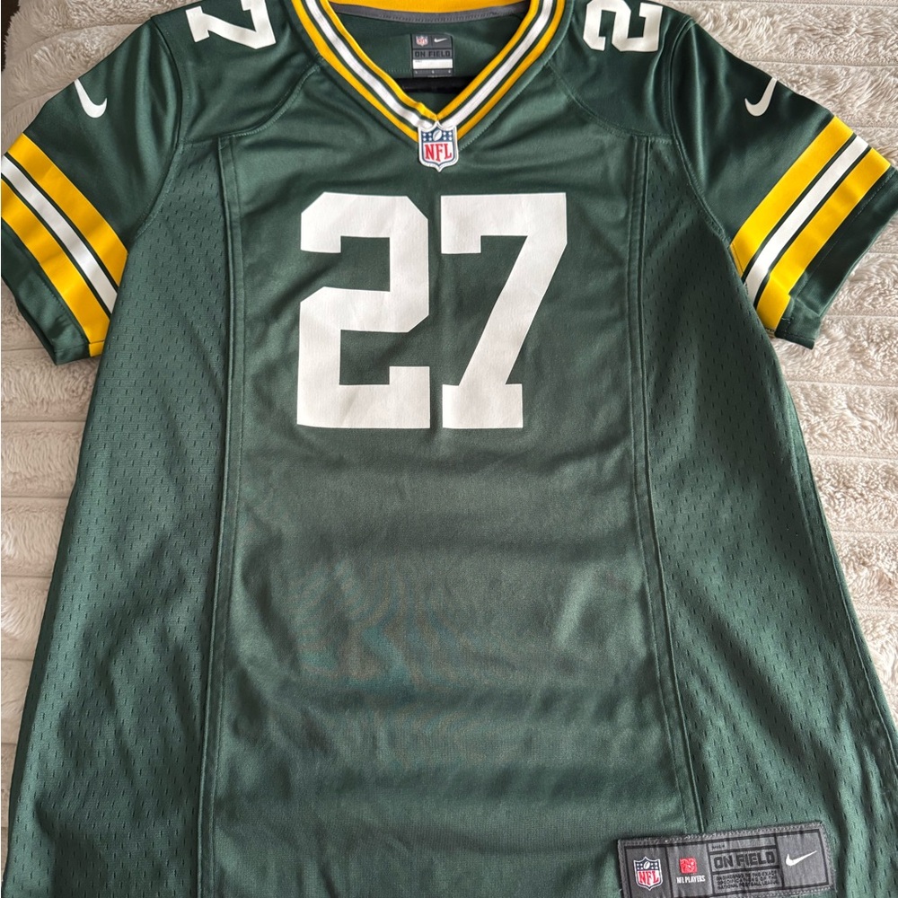 Green NFL Jersey with Number 27